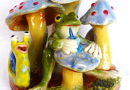 Frog Under Toadstool
