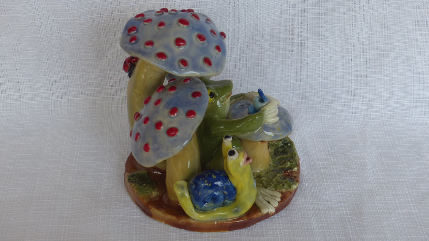 Frog Under Toadstool